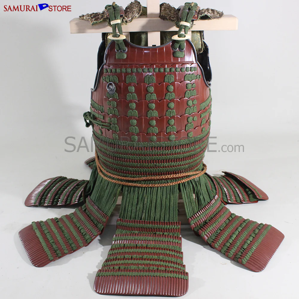 D107 Vermilion Red Antique Samurai Armor Edo period w/ 2nd grade certificate - Image 11