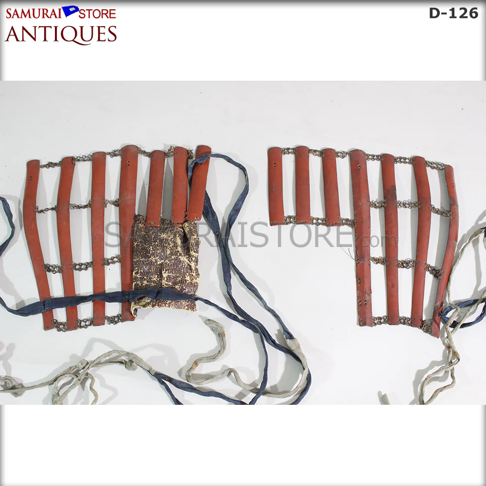D126 Vermilion Red Antique Samurai Armor Edo period w/ certificate - Image 13