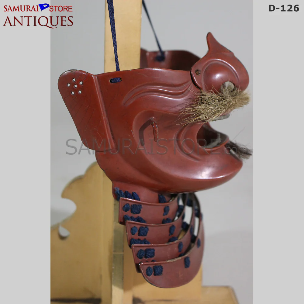 D126 Vermilion Red Antique Samurai Armor Edo period w/ certificate - Image 15