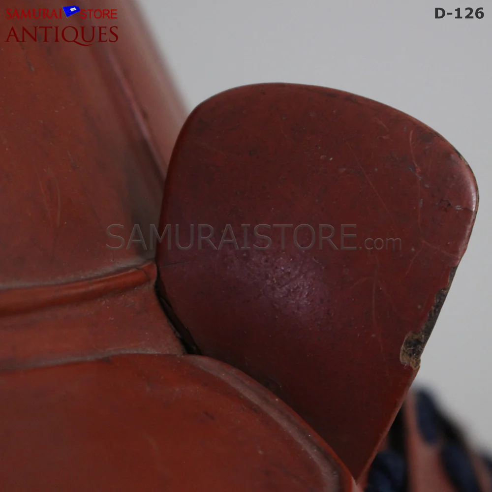 D126 Vermilion Red Antique Samurai Armor Edo period w/ certificate - Image 19