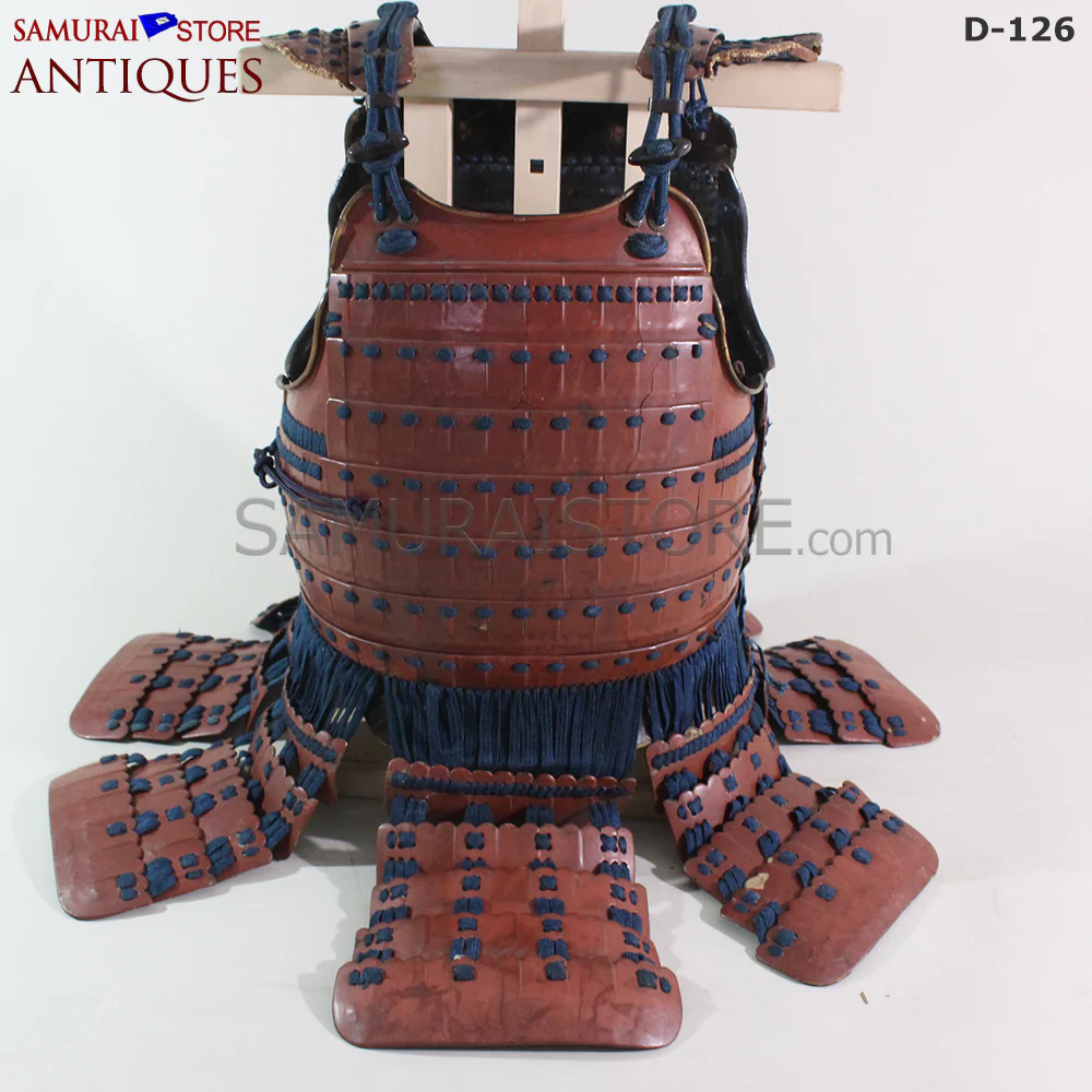 D126 Vermilion Red Antique Samurai Armor Edo period w/ certificate - Image 7