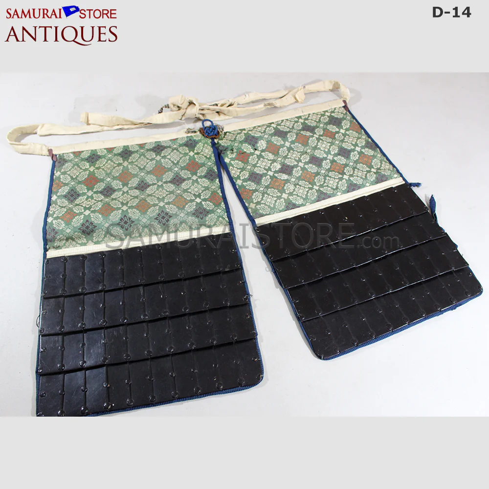 D17 Antique Samurai Leather Armor Pitchfork Header w/ Certificate - Image 14