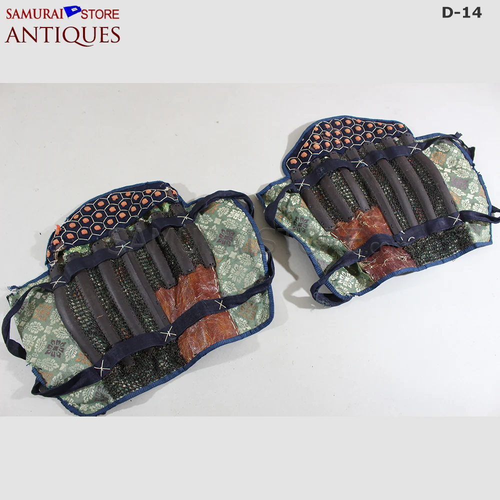 D17 Antique Samurai Leather Armor Pitchfork Header w/ Certificate - Image 15