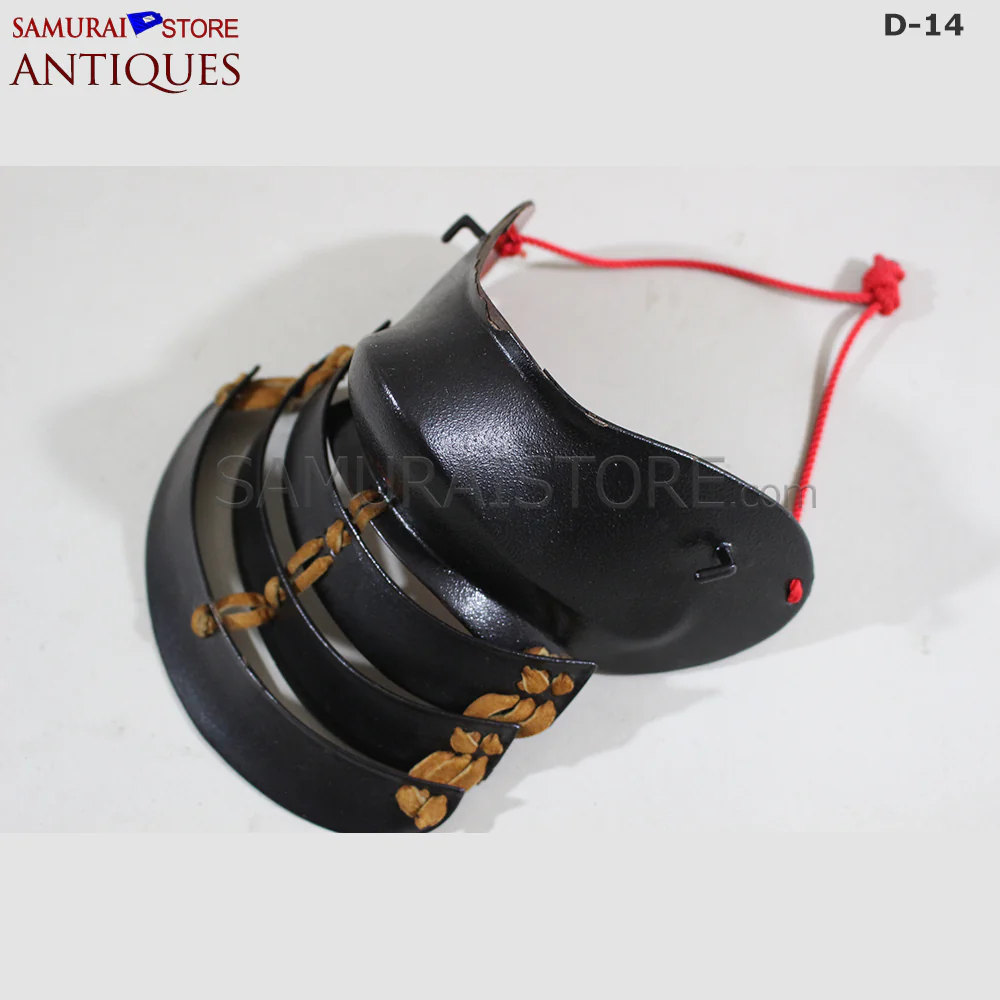 D17 Antique Samurai Leather Armor Pitchfork Header w/ Certificate - Image 16