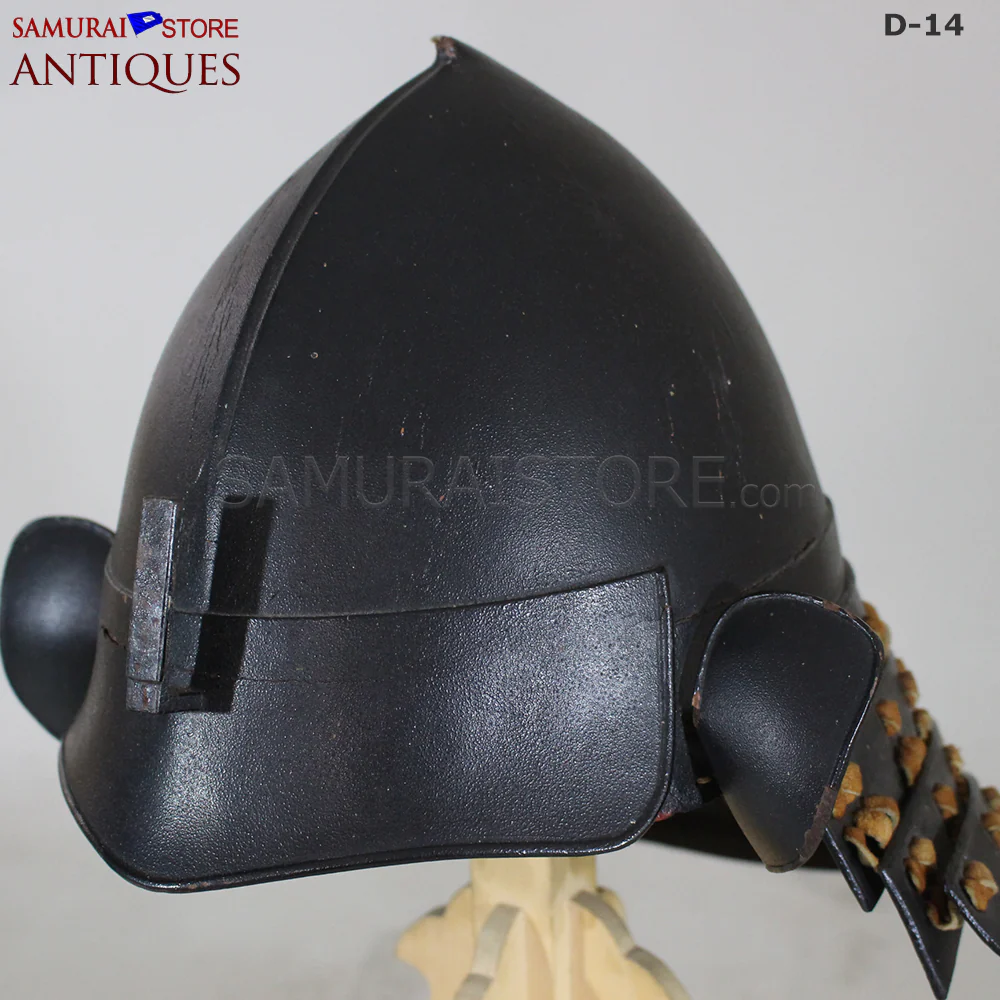 D17 Antique Samurai Leather Armor Pitchfork Header w/ Certificate - Image 20