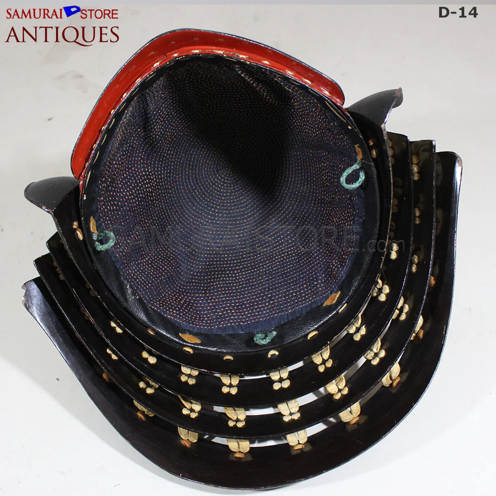 D17 Antique Samurai Leather Armor Pitchfork Header w/ Certificate - Image 21