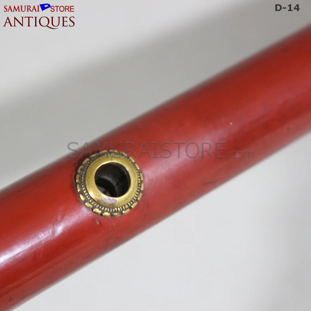 D17 Antique Samurai Leather Armor Pitchfork Header w/ Certificate - Image 24