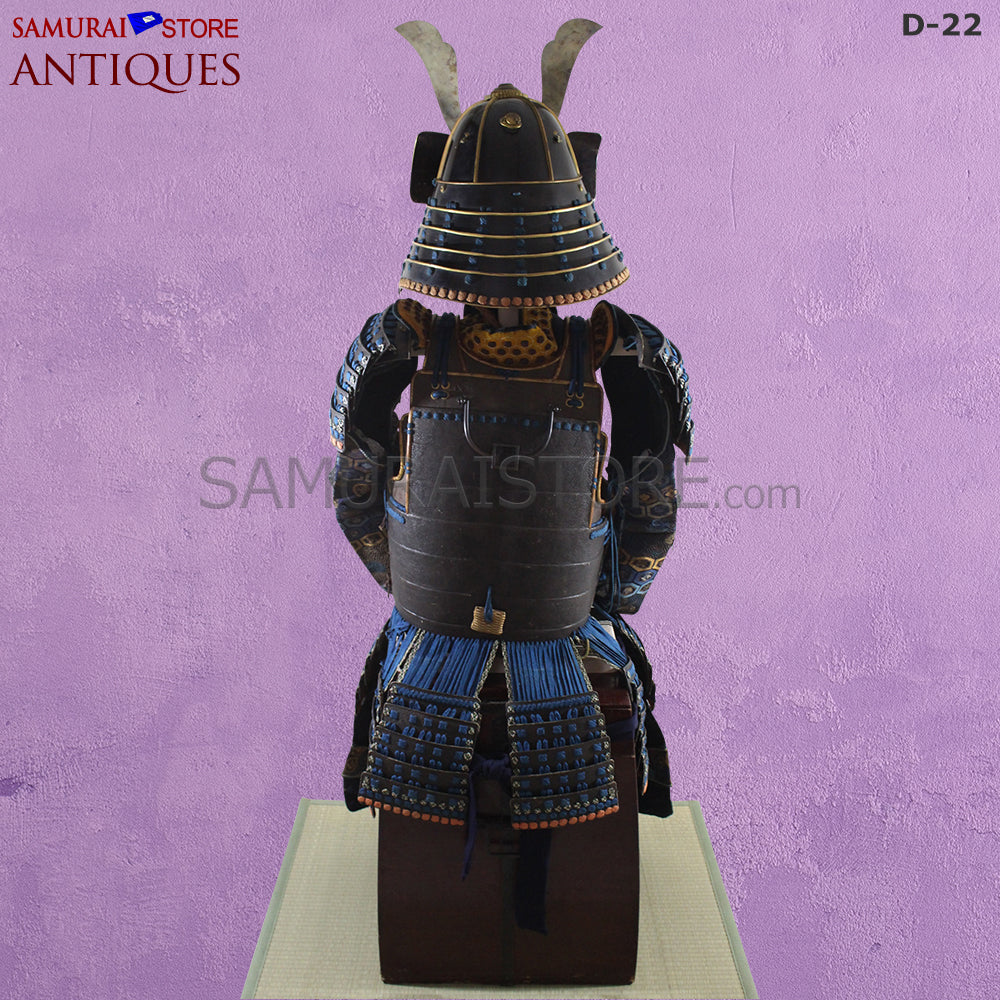 D22 Antique Samurai Armor Dragon Makie w/ Certificate - Image 3