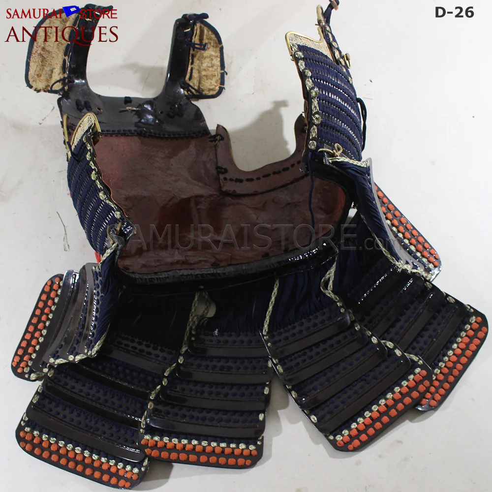 D26 Antique Samurai Armor Honkozane & Kebiki lacing w/ Certificate - Image 10