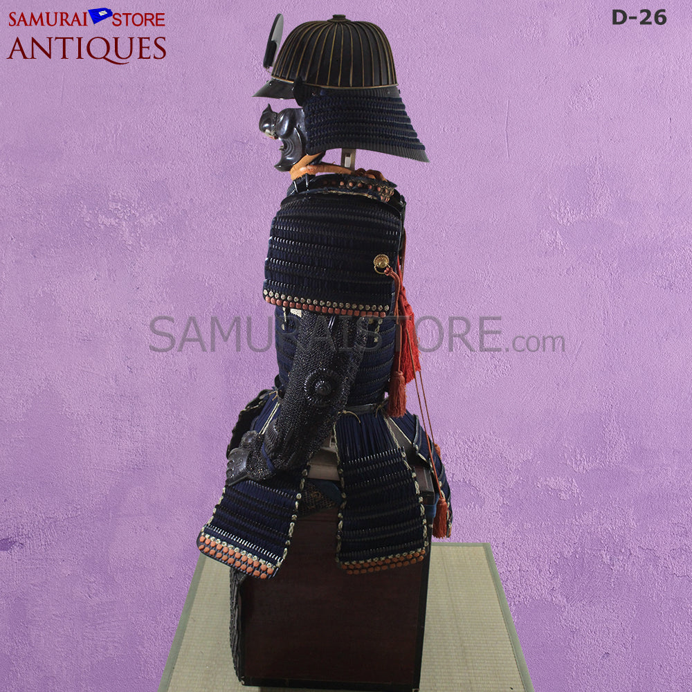 D26 Antique Samurai Armor Honkozane & Kebiki lacing w/ Certificate - Image 3