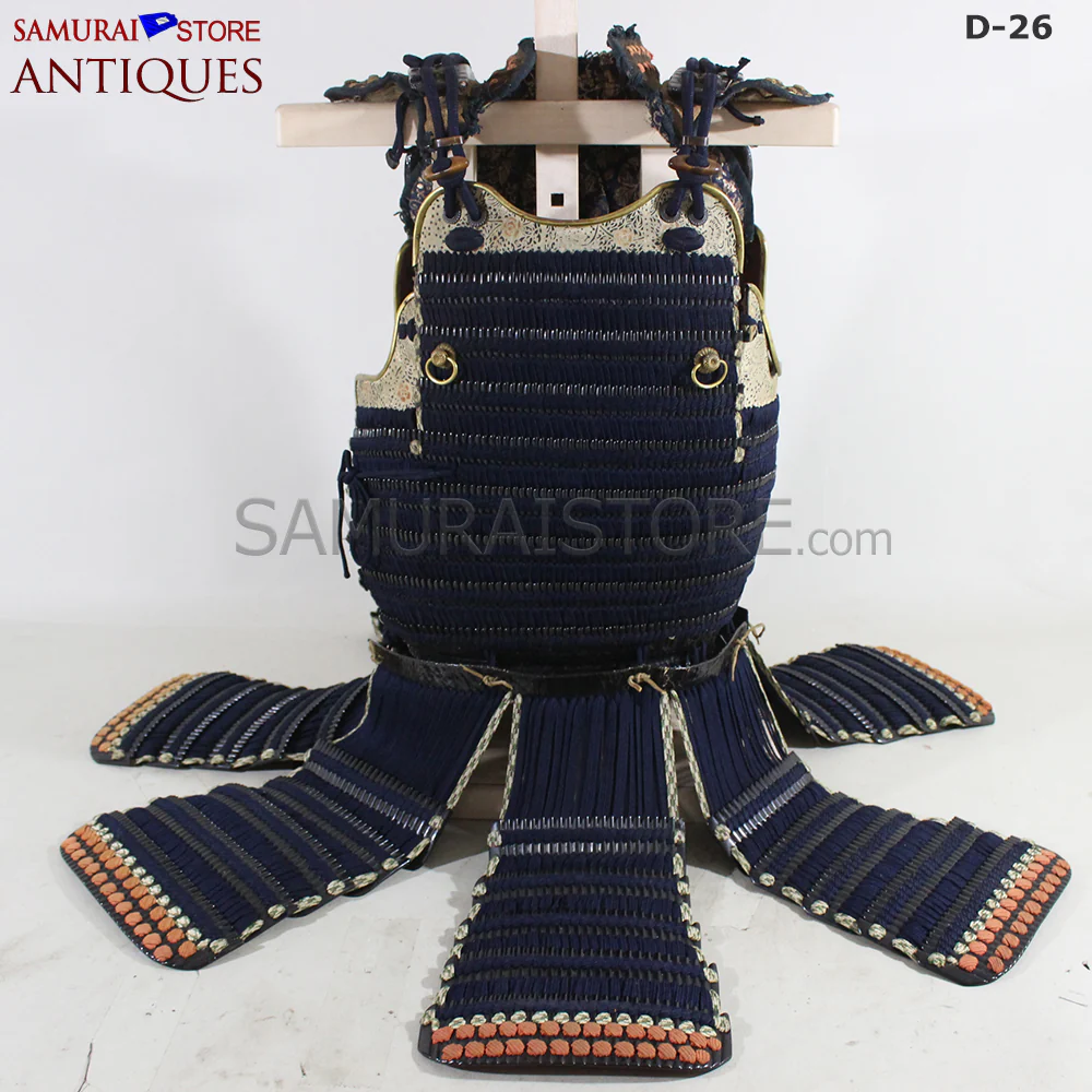 D26 Antique Samurai Armor Honkozane & Kebiki lacing w/ Certificate - Image 8