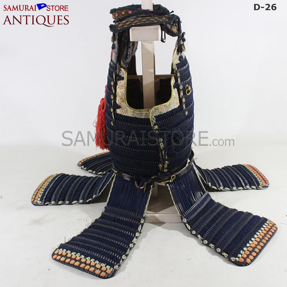 D26 Antique Samurai Armor Honkozane & Kebiki lacing w/ Certificate - Image 9