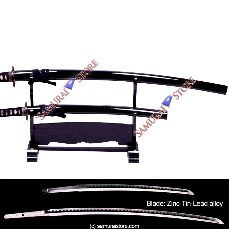 A Pair of Display Replica Sword Glossy BLACK - Image 3