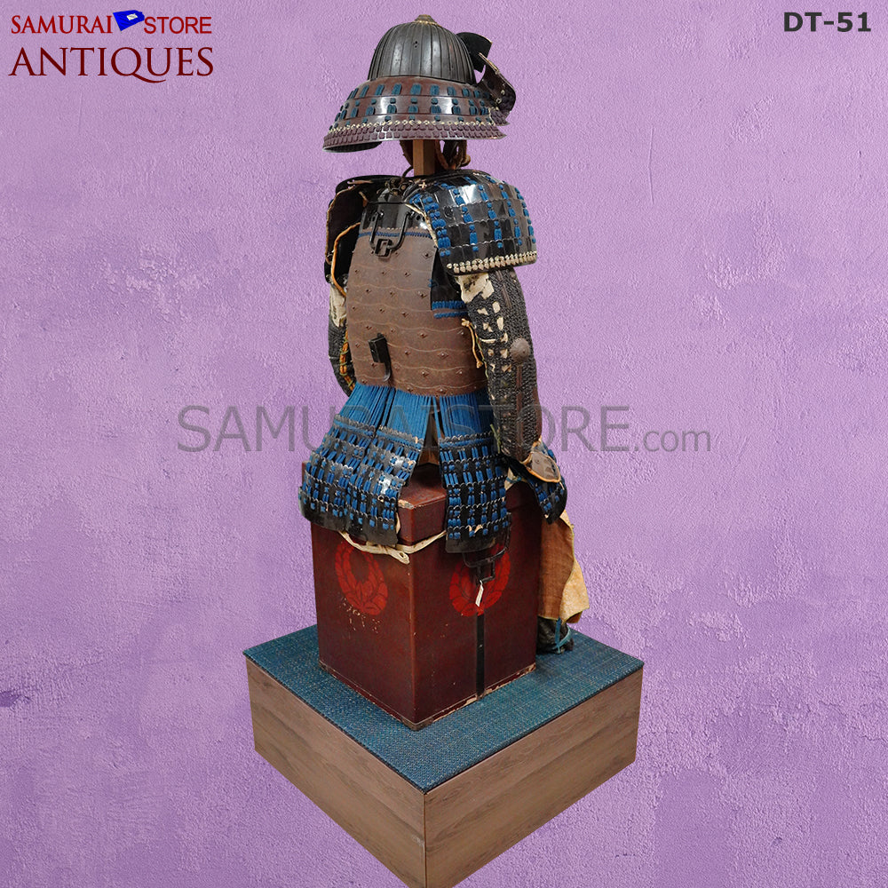 DT51 Antique Samurai Armor Edo period w/ 32 spliced-great helmet - Image 6