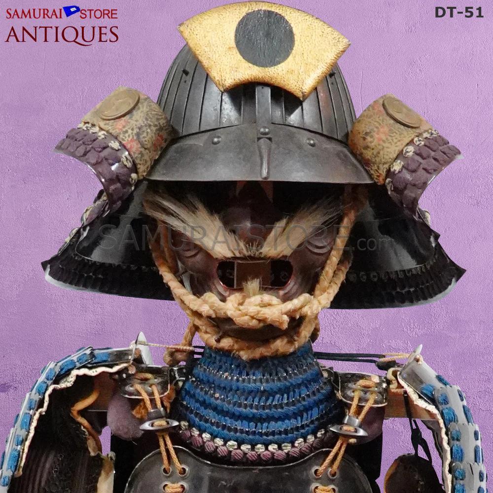DT51 Antique Samurai Armor Edo period w/ 32 spliced-great helmet - Image 7
