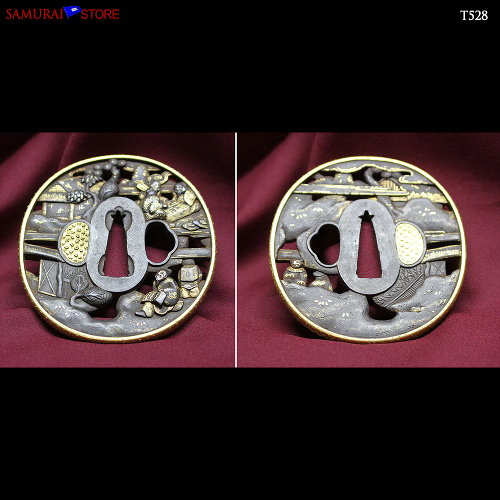 T528 Katana Sword Fujiwara Sukenobu - Antique - Image 15