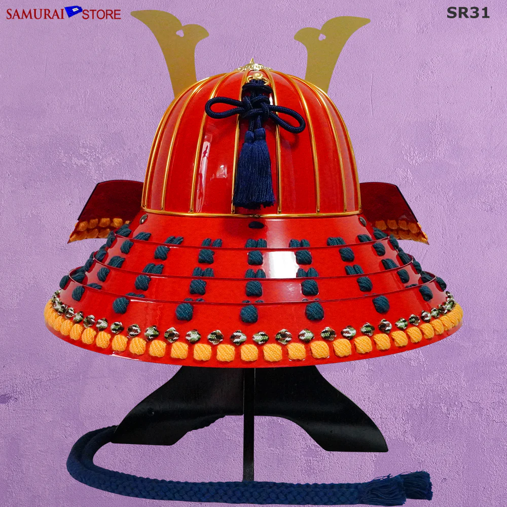 SR31 Shishi Kabuto helmet Wearable Basic Red - Image 4