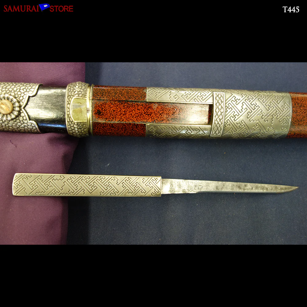 T445 Tanto Short Sword Edo period w/Certificate - Antique - Image 14