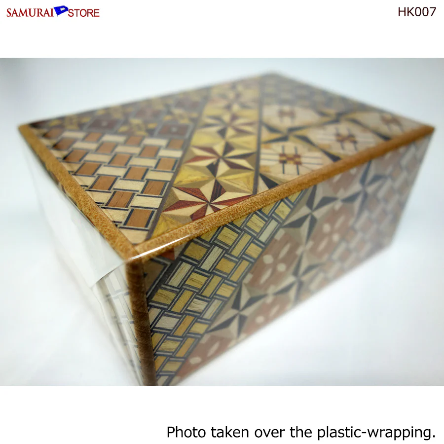 Yosegi Craft Puzzle Box 4 Steps (HK007) - Image 3