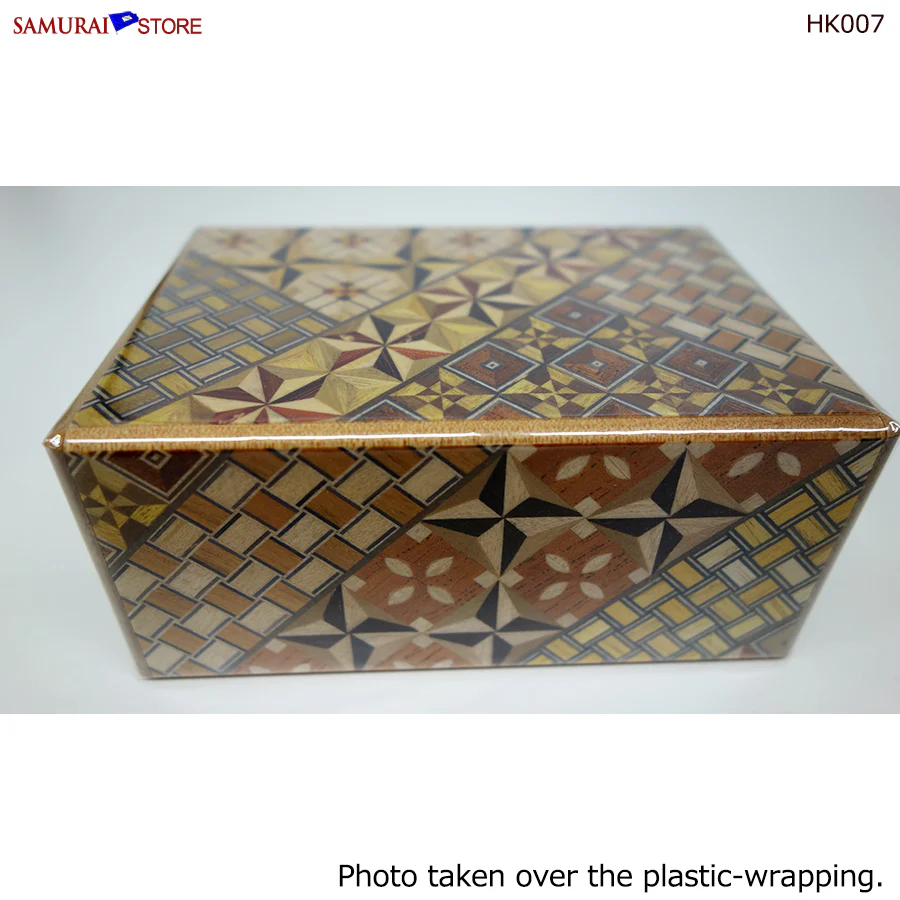 Yosegi Craft Puzzle Box 4 Steps (HK007) - Image 5