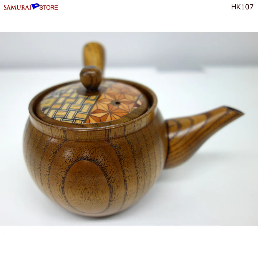 Yosegi Marquetry Wooden Teapot (HK107) - Image 5
