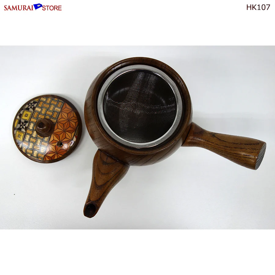 Yosegi Marquetry Wooden Teapot (HK107) - Image 6