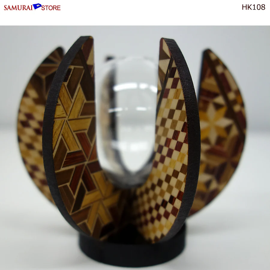 Yosegi Marquetry Craft Wooden Flower Vase (HK108) - Image 4