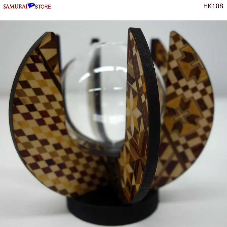 Yosegi Marquetry Craft Wooden Flower Vase (HK108) - Image 5