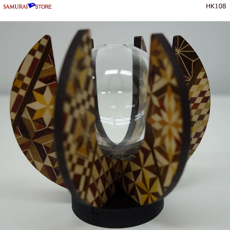 Yosegi Marquetry Craft Wooden Flower Vase (HK108) - Image 7